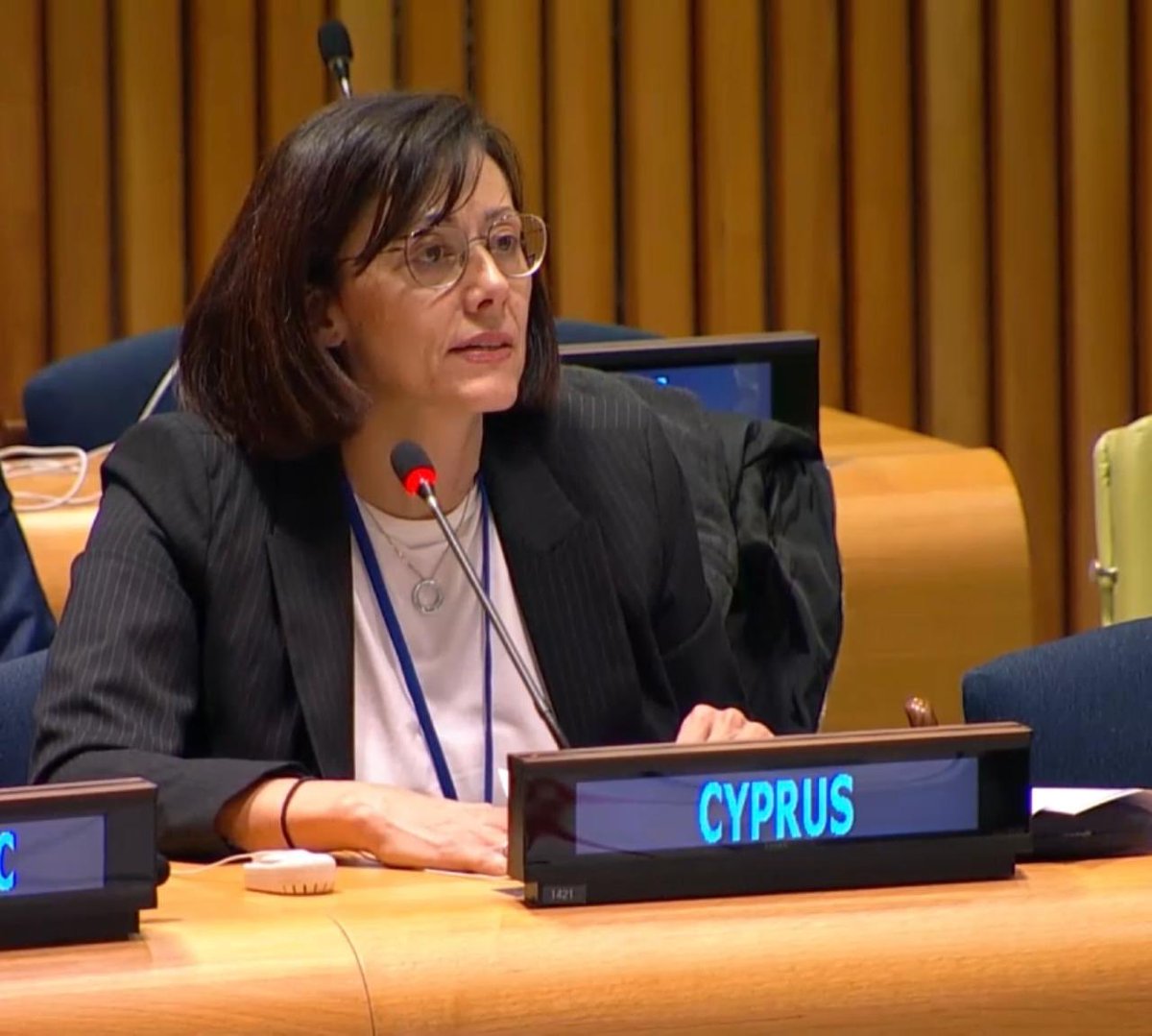CyprusinUN's tweet image. #6C, 🇨🇾stressed the indispensability of respecting #UNCLOS, THE legal framework for all activities in the oceans &amp;amp; seas. Legal stability &amp;amp; certainty are vital in addressing #sealevelrise. #ICJ AO confirmed States have no obligation to update baselines due to #climatechange. 
#ILC