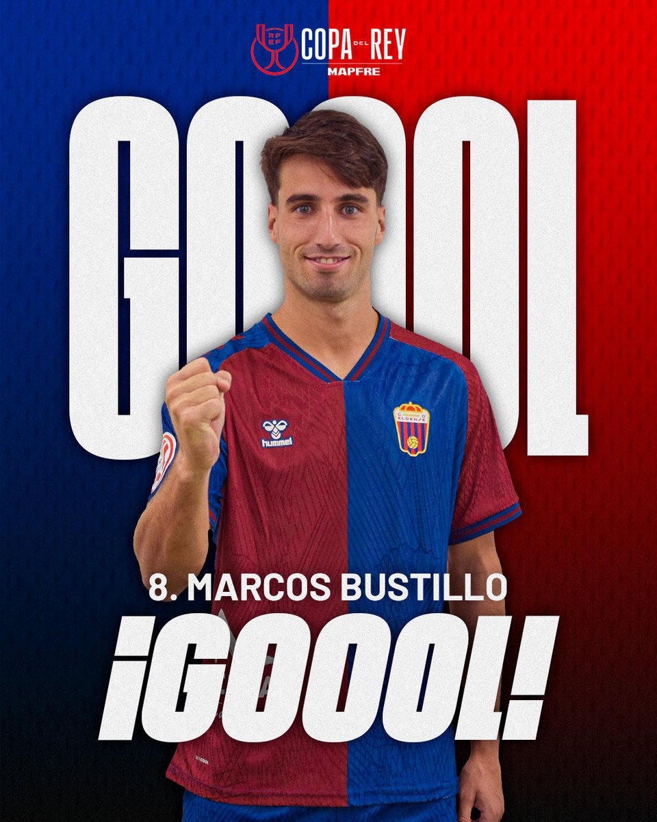 ⏱️ 18’ | 0-2 | ¡GOL, GOOL, GOOOL DEL CLUB DEPORTIVO ELDENSE! 💙❤️ ¡GOOOL DE MAARCOS BUSTIIILLO! 🚀⚽️🔥

🎯 Disparo de Bustillo muy escorado que sorprende al portero para hacer el segundo‼️

#RealJaénEldense #CopaDelReyMAPFRE