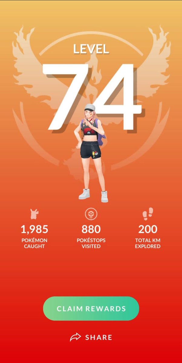 illyraposa's tweet photo. LEVEL UP 😎🔥 74 🔥
Finalmente! Empaquei bacana nesses 200km, agora é só missãozinha tranquila! Bora buscar mais 🫡🔥
#PokemonGO #Pokemon #POGO #LevelUP #Level74 https://t.co/qKvEHDl0pn