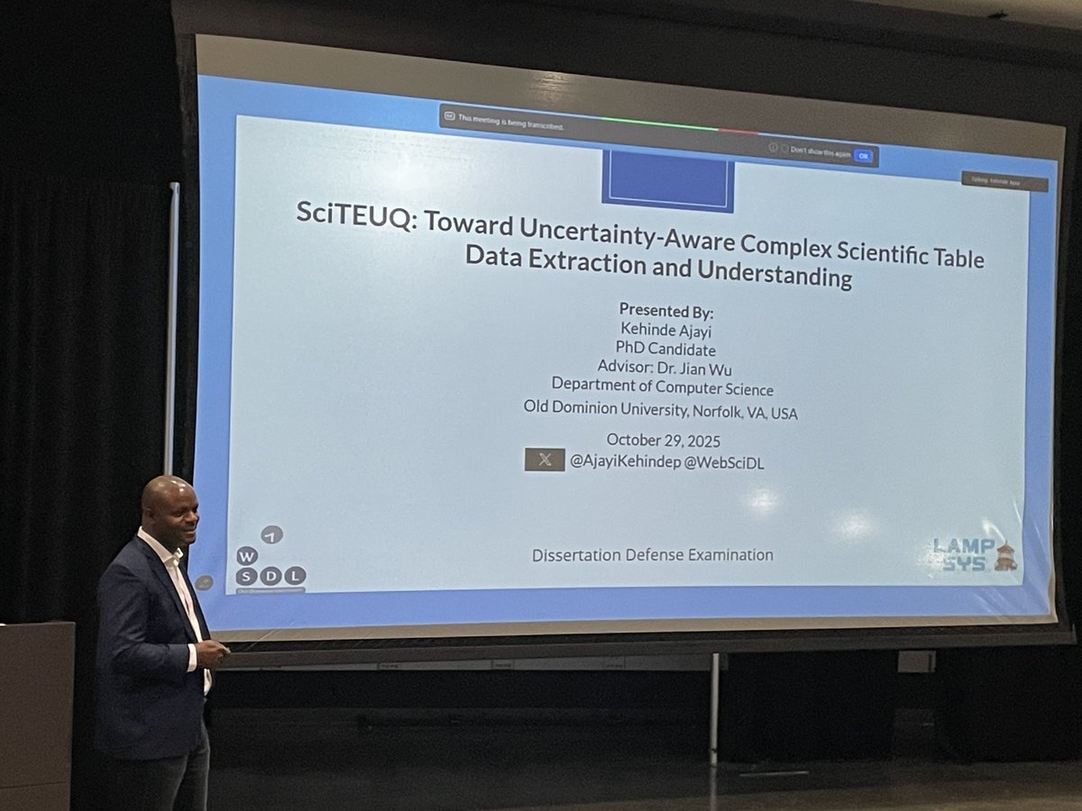 fanchyna's tweet image. I am very proud to announce that my 3rd PhD student, Kehinde Ajayi, successfully defended his dissertation today! He will first join the CoStar group in Richmond and then Microsoft in Seattle. Congratulations! @WebSciDL @oducs