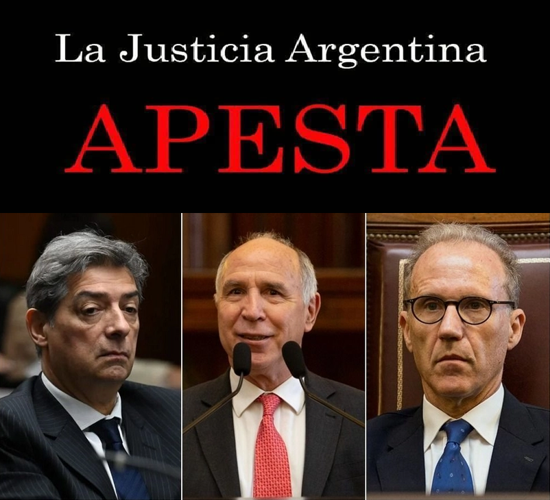 La Corte Suprema de Justicia más corrupta de la historia argentina. 
Desde el escándalo de Lago Escondido, la constante y pública demostración de falta de escrúpulos evidencia un descarado menosprecio por la ética y la ley.