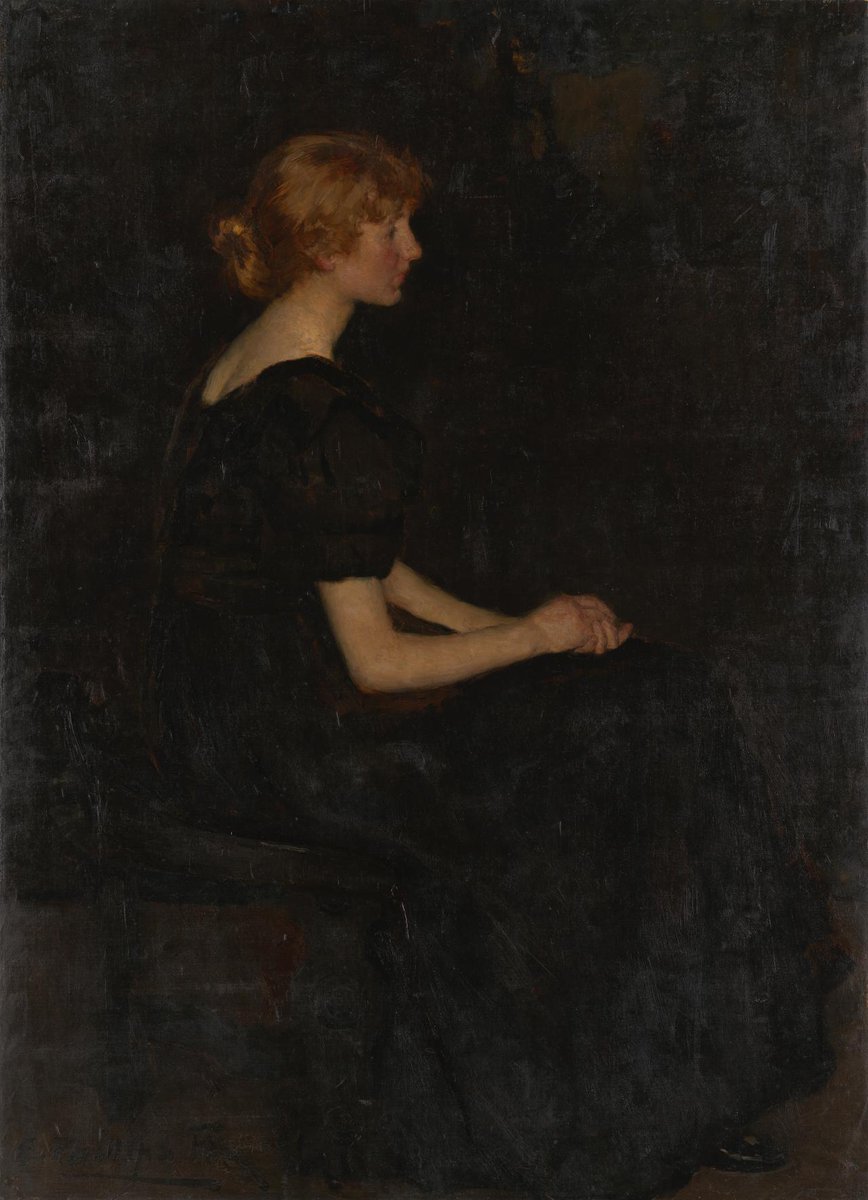 Emanuel Phillips Fox (1865-1915) 
"Portrait of Mary, daughter of professor Nanson", c.1898