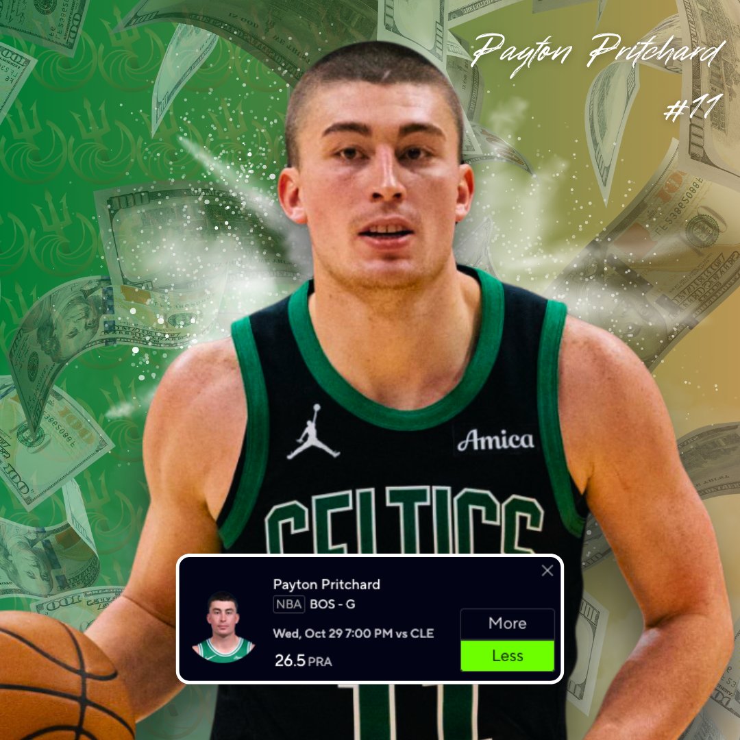 Trident_DFS's tweet photo. NBA FULL CARD - October 29 🏀

If we go 4-0, I'm giving $25 and a FREE DubClub sub to someone who LIKES + RT this post ❤️

🎯 Payton Pritchard "U" 26.5 PRA
🎯 Evan Mobley "O" 31.5 PRA
🎯 Zaccharie Risacher "U" 14.5 PRA
🎯 Amen Thompson "O" 26.5 PRA

DROP A "🍀" FOR GOOD LUCK

#GamblingTwitter | #PrizePicks