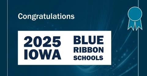 IADeptofEd's tweet photo. Today, @IAGovernor and the Iowa Department of Education announced four schools as the inaugural Iowa Blue Ribbon Schools, representing exceptional public schools performing in the top 15% of the state. The Iowa Blue Ribbon Schools award continues the tradition of the former National Blue Ribbon Schools initiative that recognized more than 200 Iowa schools since 1982. #IABlueRibbonSchools #CelebrateTeachersIA   https://t.co/T5EOHWWmeN