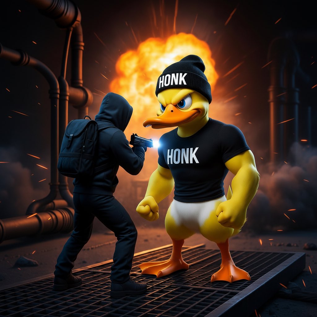 asadkhalid888's tweet image. Even when everything around is exploding, the HONK duck stays calm and strong. 💥🦆 Just like Aztec no matter the pressure, privacy and security never break. Stay private, stay powerful. #Aztec #PrivacySzn