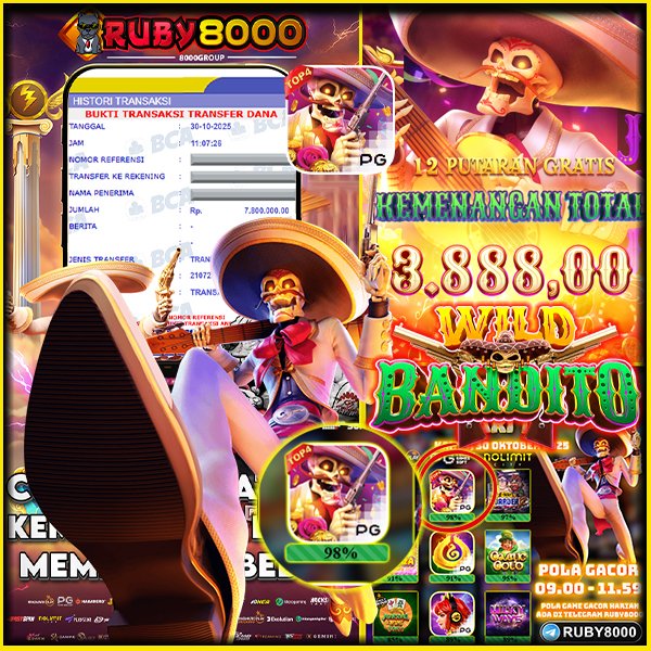 penentuww3's tweet image. #WildBandito semakin didepan bersama #ruby8000 
mau ikutan? yuk buruan gas daftar di tinyurl.com/linkaltruby8000