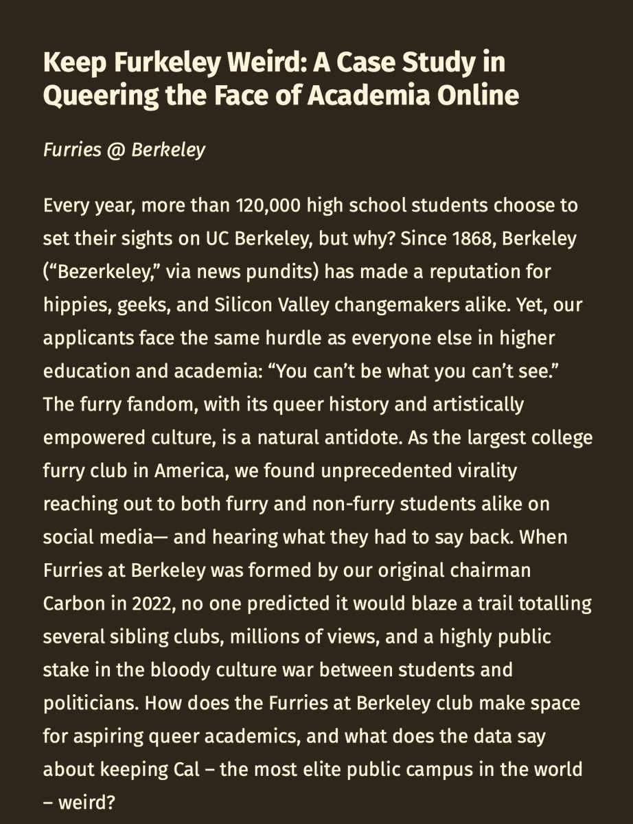 Furries at Berkeley tweet media