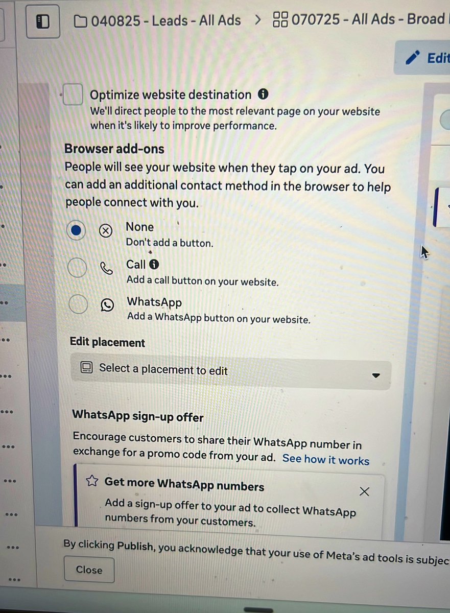 NickMarkulis4's tweet photo. @tdwhalenho @iamshackelford Fortunately, they added an option where you can adjust media for different placement with existing post / post id ads.

Not sure if this feature is global yet, it’s somewhat recent (2-3 months old) https://t.co/GPD8wDQjTX