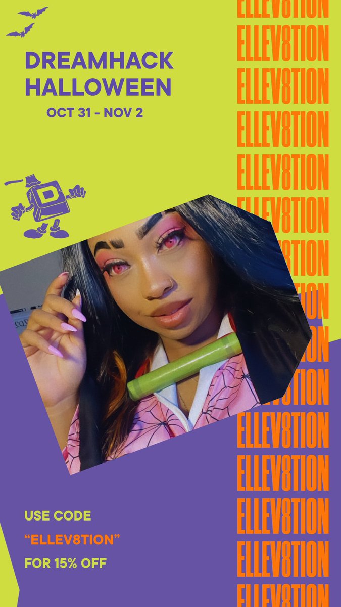 Ellev8tion's tweet photo. Looking forward to seeing everyone at @DreamHackNA 

2 cosplays back to back for October and November to get me back in cosplay motion! You don’t want to miss these

🫶🏽💕 #DHAtlanta https://t.co/OycCOZensz
