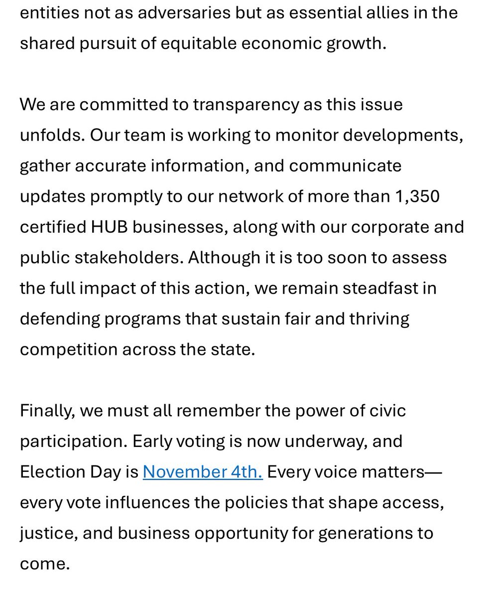 The DFW Business Council has issued a statement on the Acting Comptroller’s action on Historically Underutilized Business Certification. #txlege