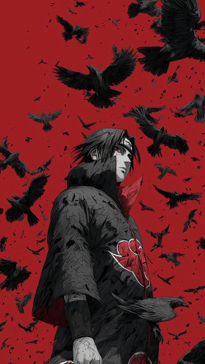 "The Crow's Shadow: Pain and power cloaked in red.