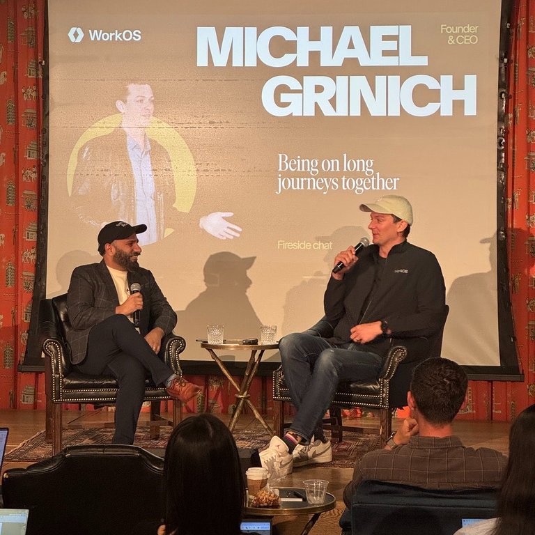 Hosted <a href="/grinich/">Michael Grinich</a> for a fireside chat at our annual LP mtg yesterday. The topic we discussed was "Being on long journeys together". The most meaningful aspect of being a VC is to partner with someone extremely talented and ambitious, and be on a long journey with them, and I am