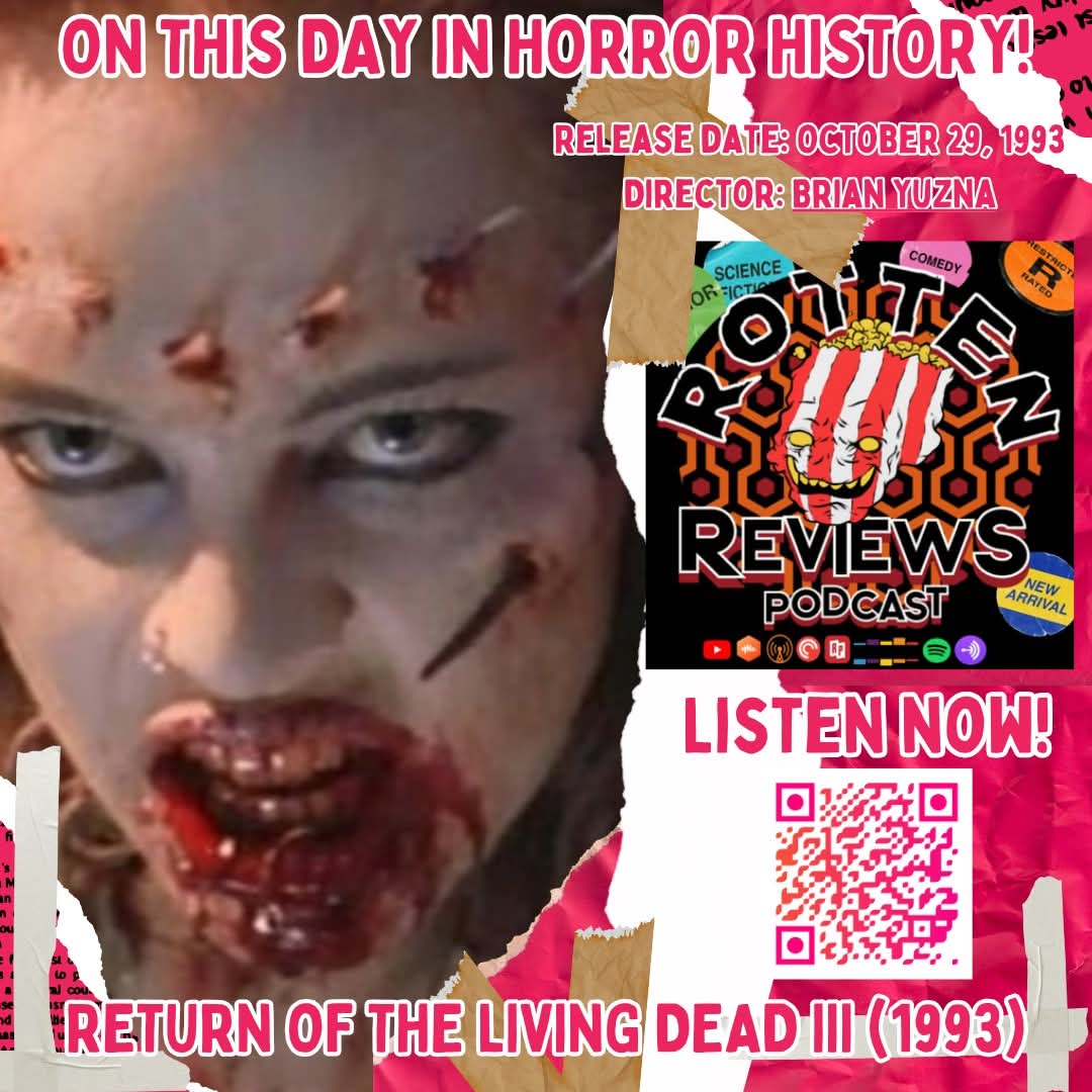 🗓️On This Day In Horror History!🗓️

Return Of The Living Dead III(1993)🩸 was released on October 29th, Directed🎬 by Brian Yuzna(Beyond The Re-Animator, Re-Animator 2) Distributed🎞️ by Trimark Pictures.

Features a 5.9/10 @IMDB and 58% Rotten Tomatoes🍅