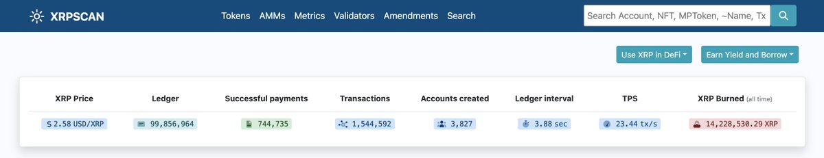 xrpscan's tweet image. Live $XRP price is now available on xrpscan.com.

This price data is powered by our own Ruby Oracle. We&apos;re publishing XRP/USD price feed on-ledger every 10 minutes: xrpscan.com/account/rubyNT…