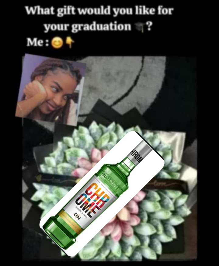 AkalAlbert's tweet photo. Graduation after party Masaa ni ya kuchromoka nunua Chrome Gin ama Vodka,  scratch label → tuma code to 22110 @iconkiyeka @cypthegreat @blinker si mnajua mzinga tatu code ni tatu lazima Tu omoke na Chrome
#chromoka #10YearsYaKuChromoka https://t.co/bBvdy2Y7Dx