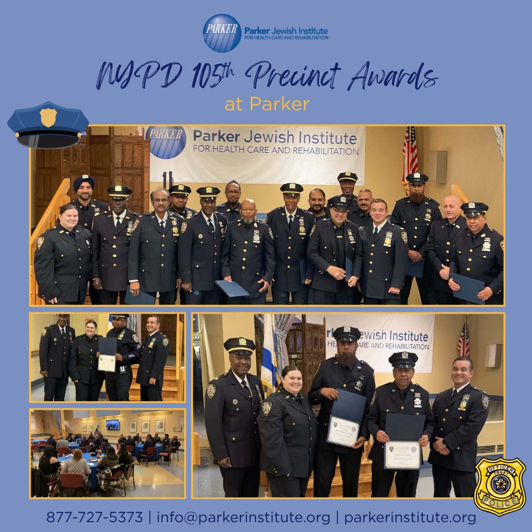 The Parker Jewish Institute was proud to host the NYPD 105th Precinct Auxiliary Recognition Ceremony.
We extend our heartfelt appreciation to the officers for their dedication, service and ongoing commitment to keeping our community safe.
 
#Community #ThankYouNYPD