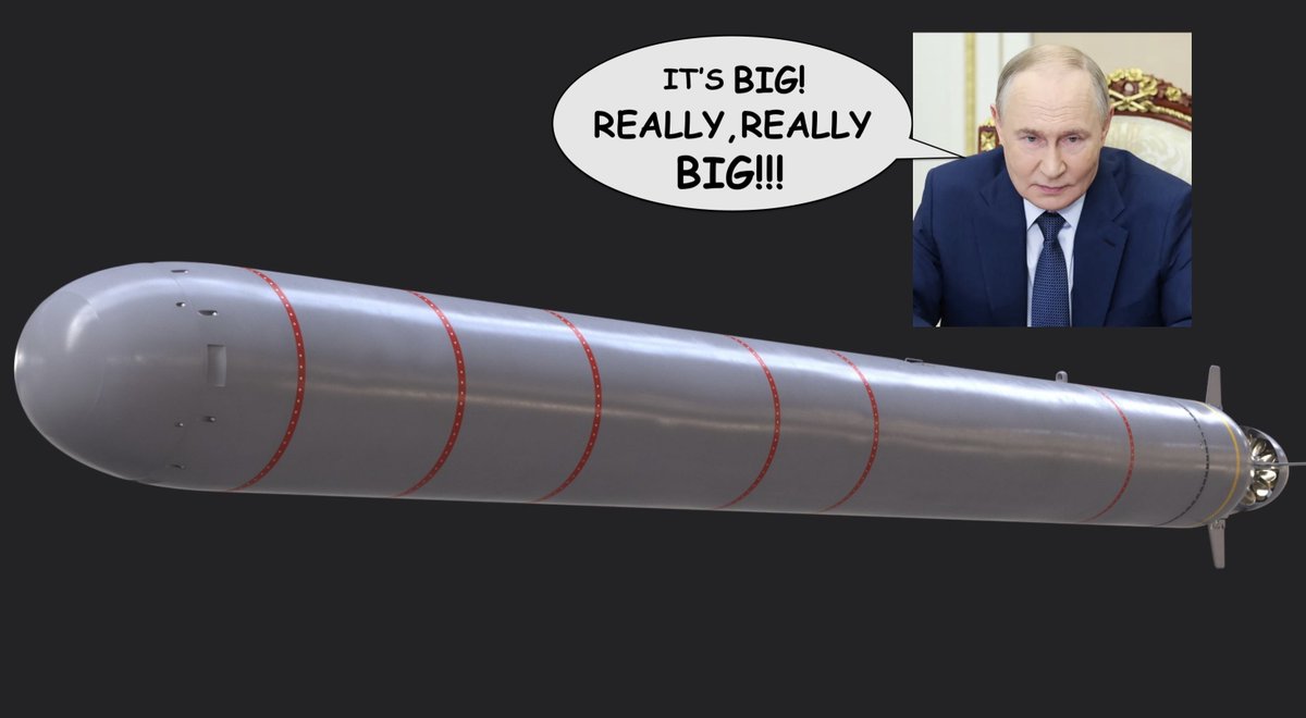 ChuckPfarrer's tweet photo. DOOM LOOP: For the second time in three days, Putin says another Russian doomsday weapon is ready to deploy. This time it’s a nuclear powered, trans-oceanic, multi-megaton torpedo that will swamp the Kremlin’s enemies on radioactive tidal waves.  Seriously. https://t.co/rJeHmFc68Y