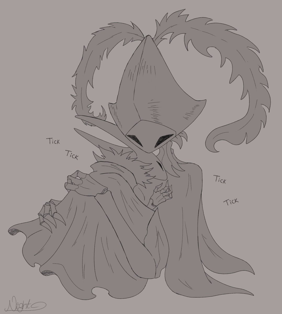Do you think that the ticking of its heart would help her fall asleep ♡
#hollowknight #Hollowknightfanart #Silksong #silksongfanart