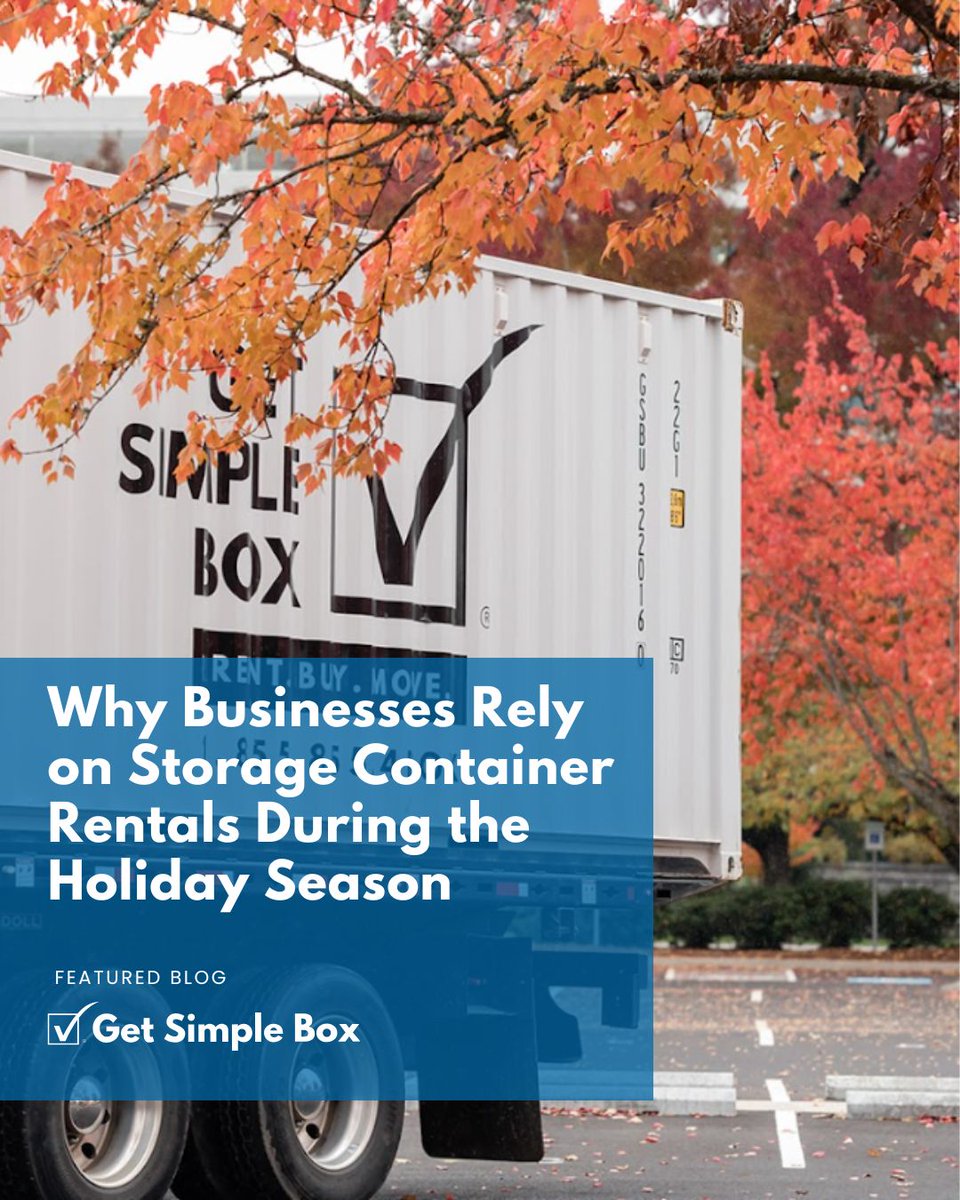getSimpleBox's tweet image. From pumpkin patches to Christmas tree lots and fireworks stands — seasonal businesses are discovering the easiest way to stay organized, secure, and stress-free: storage container rentals from Get Simple Box.
🎁 Simplify your holiday setup → getsimplebox.com/holiday-storag…