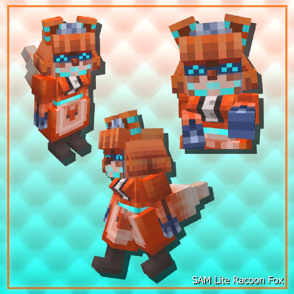 RacoonFox #Minecraft #blockbench #furry #protogen