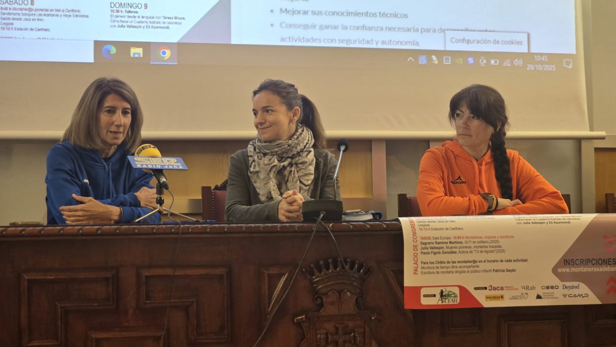 Mujeres, montañeras y pioneras en Jaca tras las novenas jornadas de Adebán jacetaniaexpress.com/mujeres-montan… 
<a href="/ADEBANasociac/">Montañeras ADEBAN</a> <a href="/AytoJaca/">Ayuntamiento de Jaca</a>