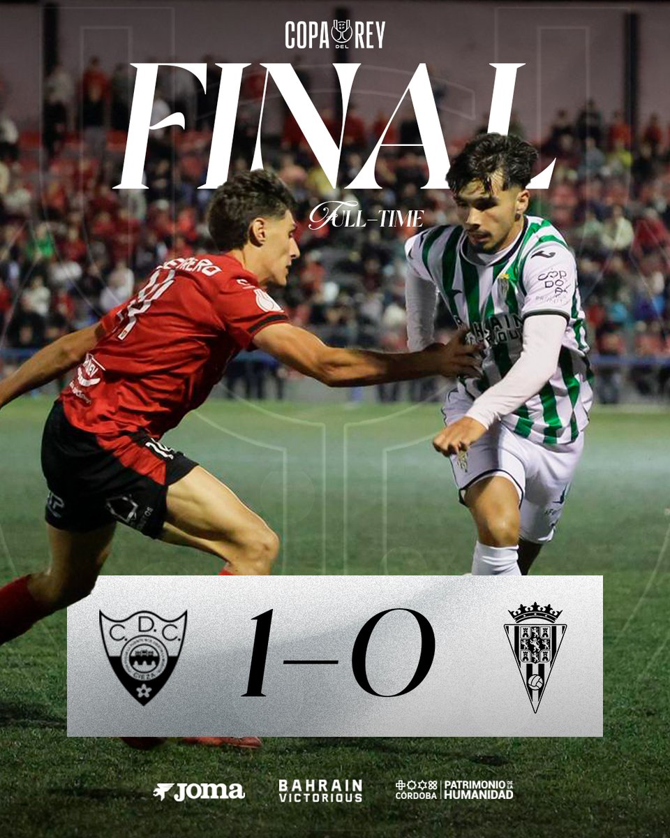 🏁 Final del partido

#CiezaCórdoba 1-0 (90'+)    
#CopadelReyMAPFRE 🏆