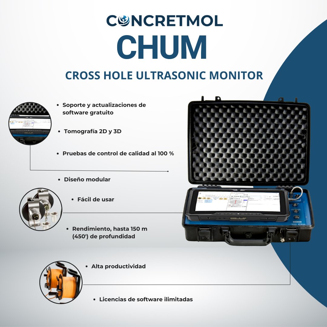 concretmol's tweet image. El sistema CHUM evalúa la integridad del concreto en pilotes y estructuras profundas mediante el método Cross Hole Sonic Logging (CSL). 🌐

Precisión, confiabilidad y control en cada prueba.
Descubre más con @concretmol 

#Concretmol #CHUM #Piletest #Integridad #Geotecnia