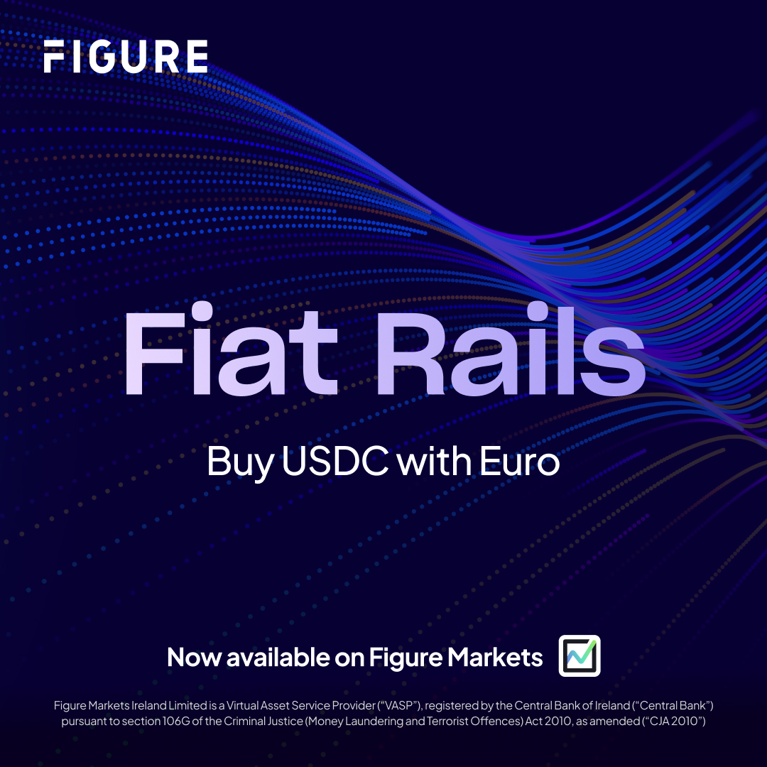 You can now deposit Euro on Figure Markets. Buy USDC and enjoy all your  other favorite features on the app 📲
