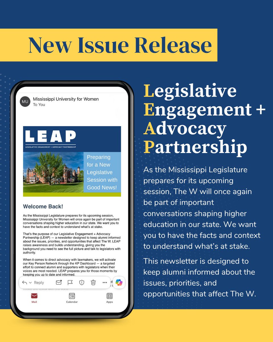 MUWdevalumni's tweet image. Check your inbox — the latest issue of The LEAP (Legislative Engagement + Advocacy Partnership) Newsletter has arrived!