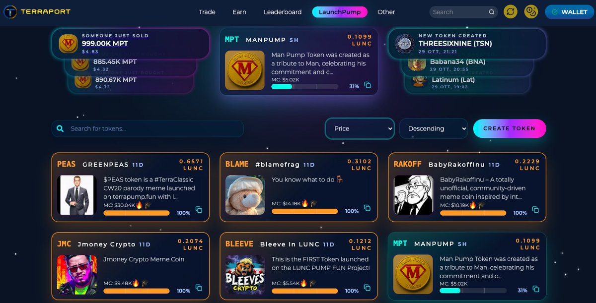 AntoG1976's tweet image. 🚀 Just 5 hours after launch, $MANPUMP on LaunchPump has already hit 30% of the bonding curve toward the Terraport whitelist!
🔥 The community moves fast. #DeFi #LUNC  #Terraport