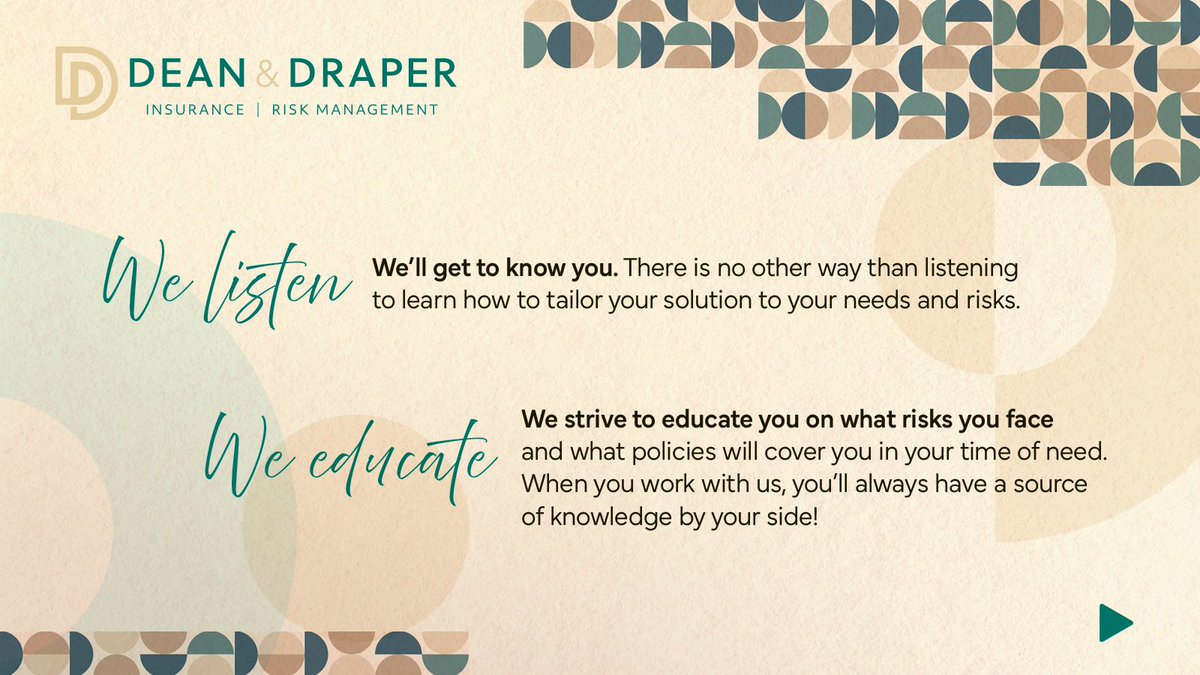deananddraper's tweet image. Your peace of mind is our priority. We’re committed to protecting what matters most— with personalized service and innovative risk solutions. 🤝 #DeanAndDraper #HoustonTexas #Insurance
