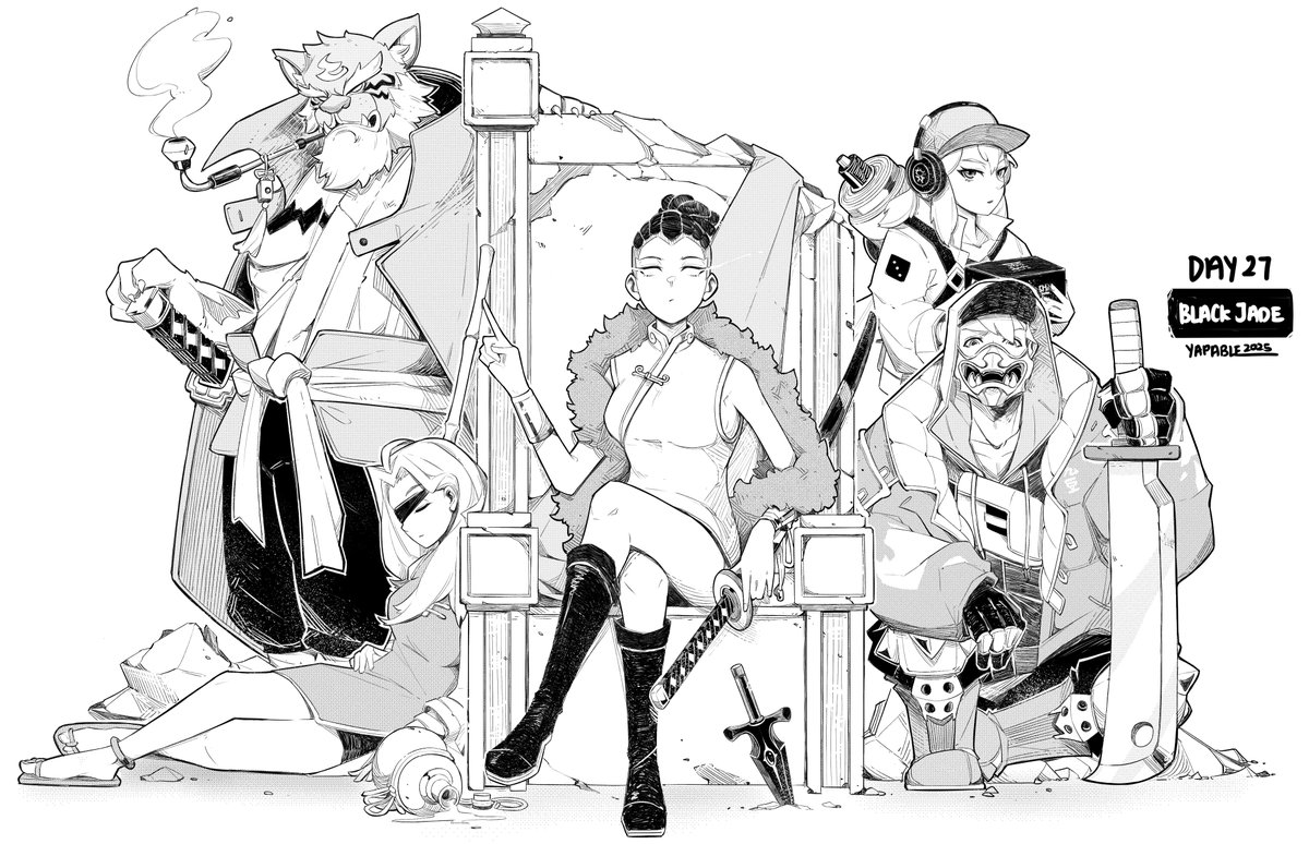 DAY27: Black Jade Guild [黒い翡翠] ◼️

Hope we can get to know more about the black jade characters as the world unfolds. They seem lore heavy, esp the dagger 😂

#Beantober2025