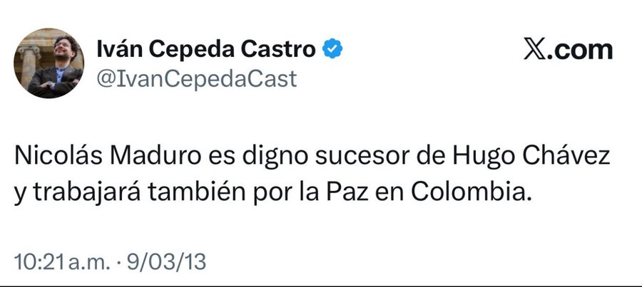 Enrique_GomezM's tweet image. ¿En qué momento empezará Iván Cepeda a negar a Chávez y a Maduro?