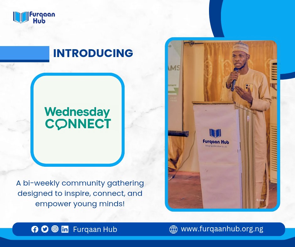 mbkado's tweet photo. 🚀 Introducing #WednesdayConnect! 🌿✨

A bi-weekly gathering by @FurqaanHub designed to inspire, connect, and empower young minds. 💡

Join us every other Wednesday evening for conversations, learning, and growth. Let’s build together! 🤝

  #FurqaanHub #PersonalGrowth https://t.co/mgKJjg1jTw