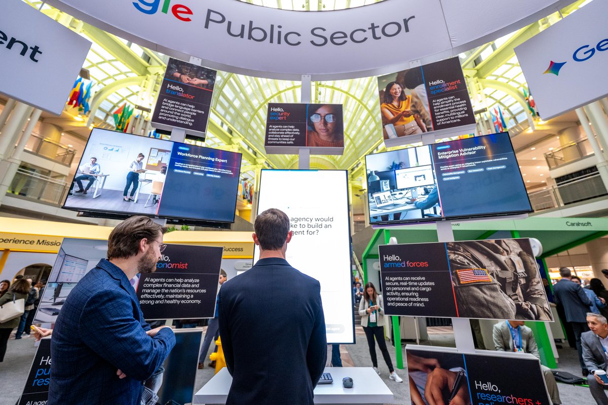 googlecloud's tweet image. At the Google Public Sector Summit, we discussed how we're bringing the best of Google AI to every employee with Gemini for Government, a comprehensive and secure platform.
Check the highlights from Washington D.C. → goo.gle/4oef6Rh