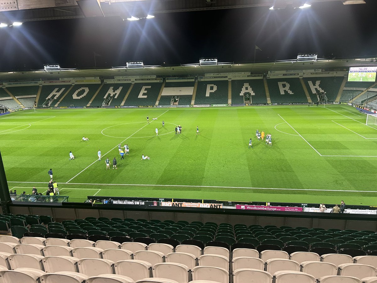 JournoCathal's tweet photo. Full time: Plymouth Argyle 3-0 Mangotsfield United.

A spirited Performance from the visitors who will probably feel hard done by with the scoreline but with five minutes to play they had to go for it and they got punished with two goals in two minutes. https://t.co/QYtrfNS7Xe