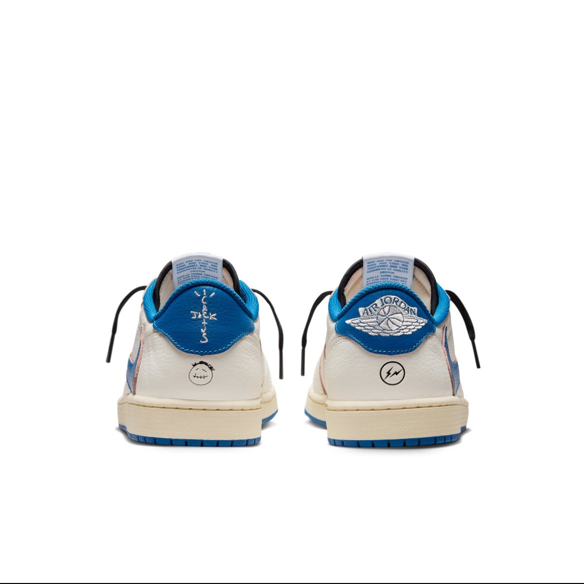 SNKRS_Sunitter's tweet photo. 【NIKE公式画像公開】

国内11月 SNKRSリリース予定
Air Jordan 1 Retro Low OG SP x Travis Scott Sail x Fragment  Military Blue
【MENS：DM7866-104 】

キッズサイズを含むフルファミリーサイズでのリリース https://t.co/mqrfE9ghGi