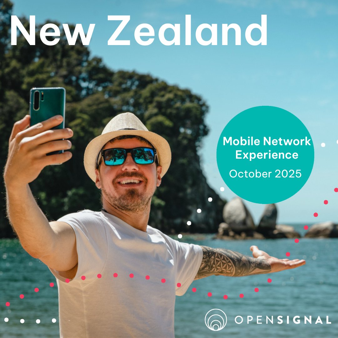 opensignal's tweet image. 📶 New Zealand’s mobile experience is stronger than ever.

Opensignal’s latest Report results point to where users across New Zealand are enjoying better connectivity and smoother everyday experiences than ever before. Read the full report  hubs.la/Q03QJTFN0
