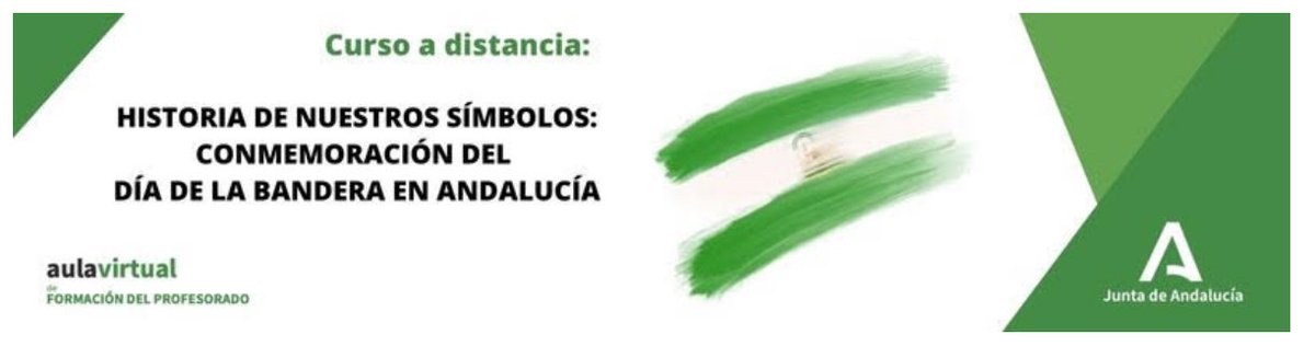 Abierto el plazo inscripción para la actividad formativa de ámbito regional HISTORIA DE NUESTROS SÍMBOLOS: CONMEMORACIÓN DEL DÍA DE LA BANDERA DE ANDALUCÍA código 269919KPF430B (Centros Concertados)
Información e inscripciones: juntadeandalucia.es/educacion/secr…