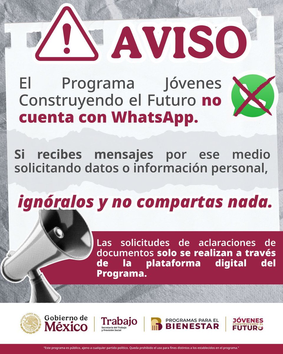📲Protege tu información personal. 🙌
#JóvenesConstruyendoElFuturo #ComparteTuTalento #ElFuturoEsJoven