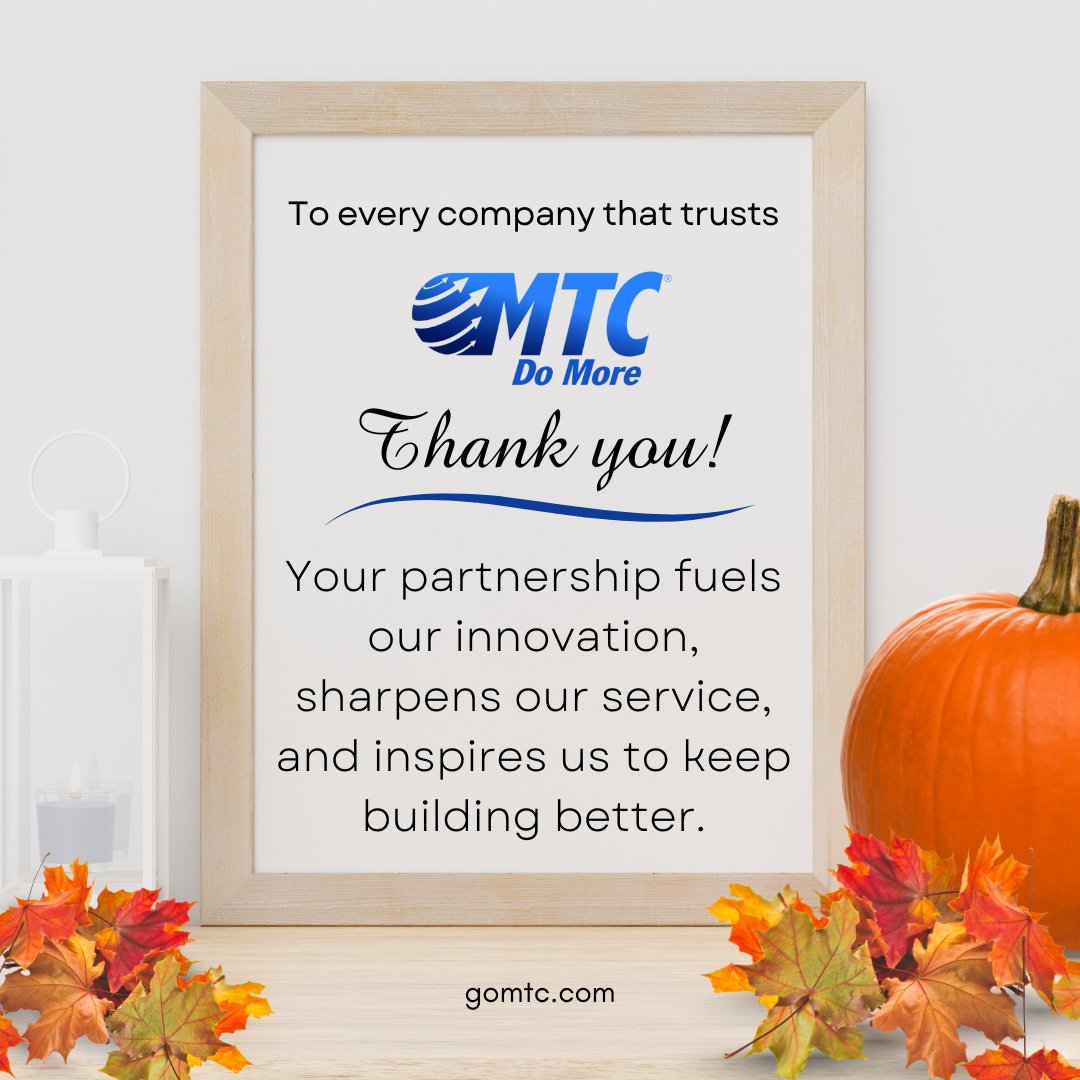mtcdomore's tweet image. This November, we’re reflecting on what drives us, and it always comes back to our customers.

To every company that trusts #MTC for #foodprocessing and #batteryhandling solutions: THANK YOU. Your partnership fuels us.

#CustomerAppreciation #IndustrialSolutions #GoMTC #MTCDoMore