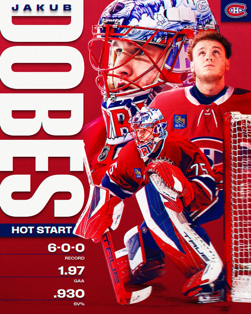 After an impressive 5-0-0 start to last season, Jakub Dobes has upped his game this time around. 🔥