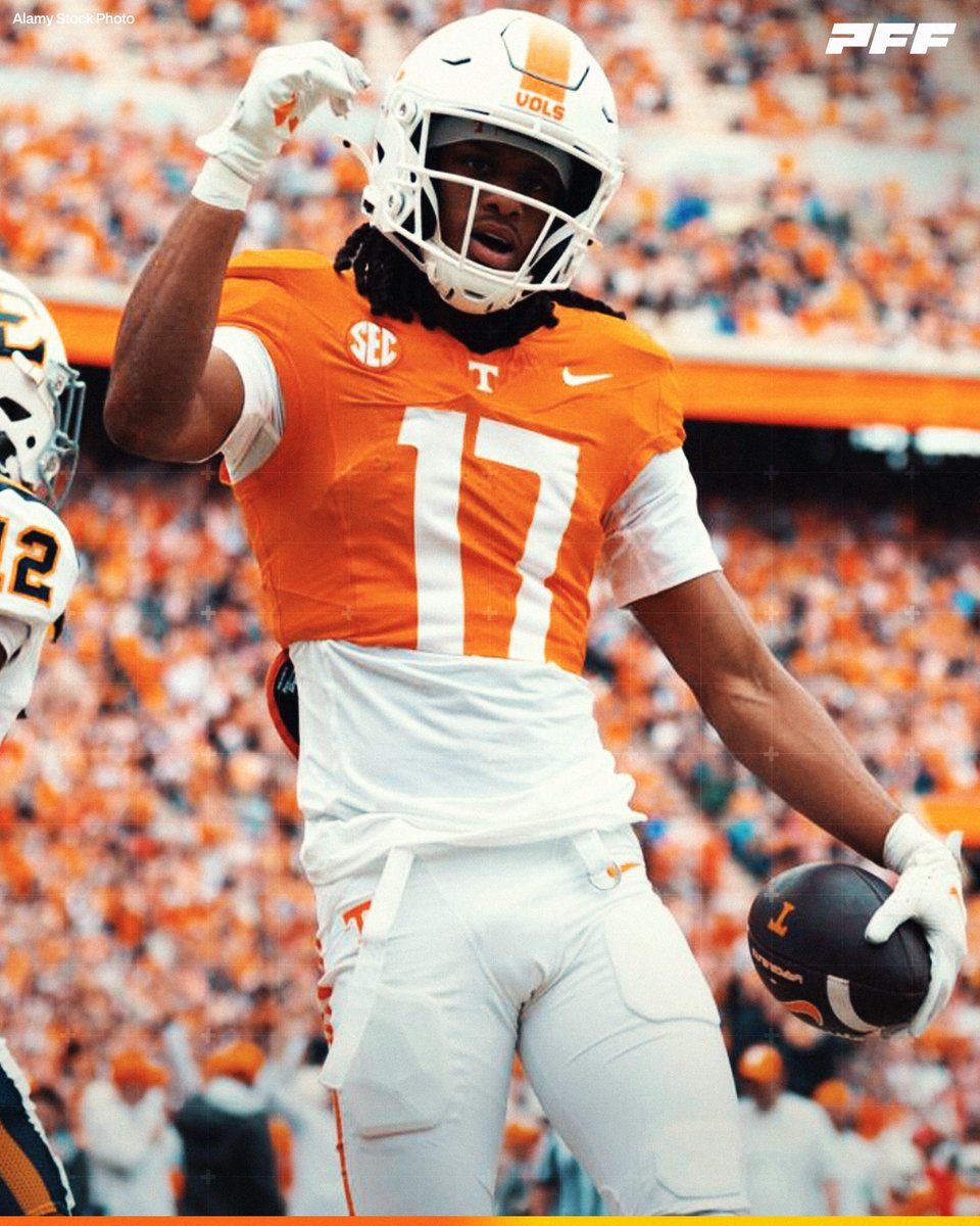 Tennessee WR Chris Brazzell II on Deep Targets This Season: 🟠 10