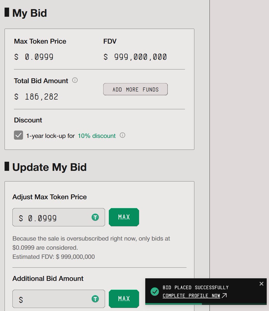 18x oversubscribed <a href="/megaeth/">MegaETH</a> sale. Looks like it's going to be > 20x by the end of the day. Haven't seen 1B+ commitments into ICOs since the OG days of the 2017 wave! What a narrative win by the team who have managed to pull this off.

Of course I put in my own max bid of $186,282