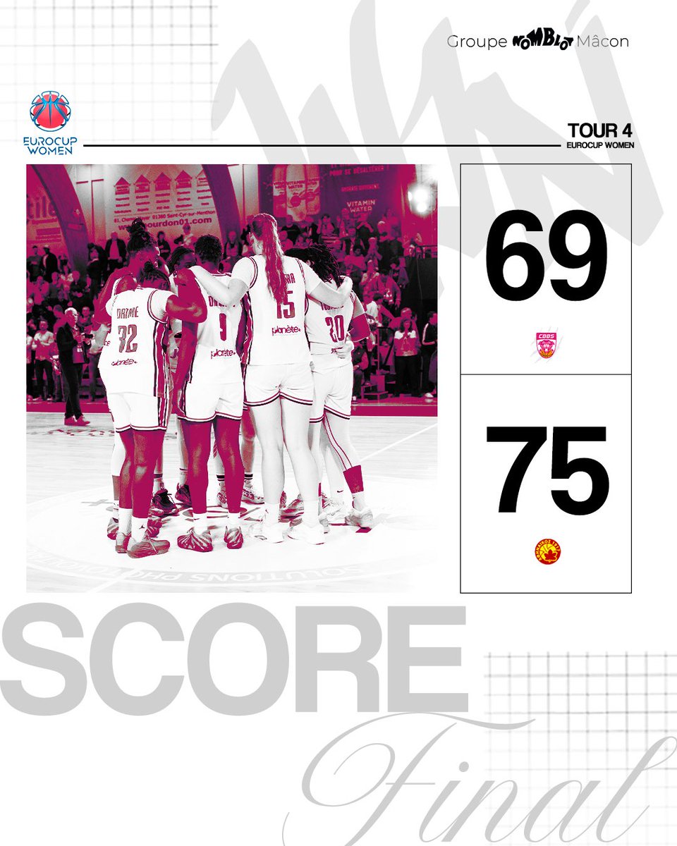 ❌ Malgré une bataille acharnée en deuxième mi-temps, nos Pinkies s’inclinent face à Athènes.

➡️ Focus sur le prochain match, samedi, contre Roche Vendée.

#cbbsensemble 
#EuroCupWomen