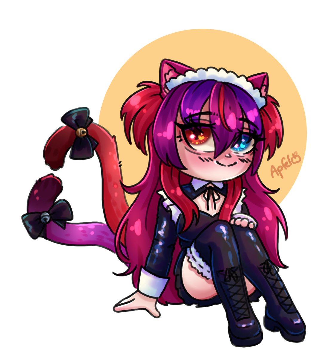 Happy Birthday an die Cat Maid <a href="/NagiNovaNya/">🌸 NagiNova 🏳️‍⚧️ | VTuber | 🍰Club MaidZone☕</a> 🥰
Hoffe du hast einen schönen Tag (freue mich schon auf Peak) c:

#apfelart #GERVtuber