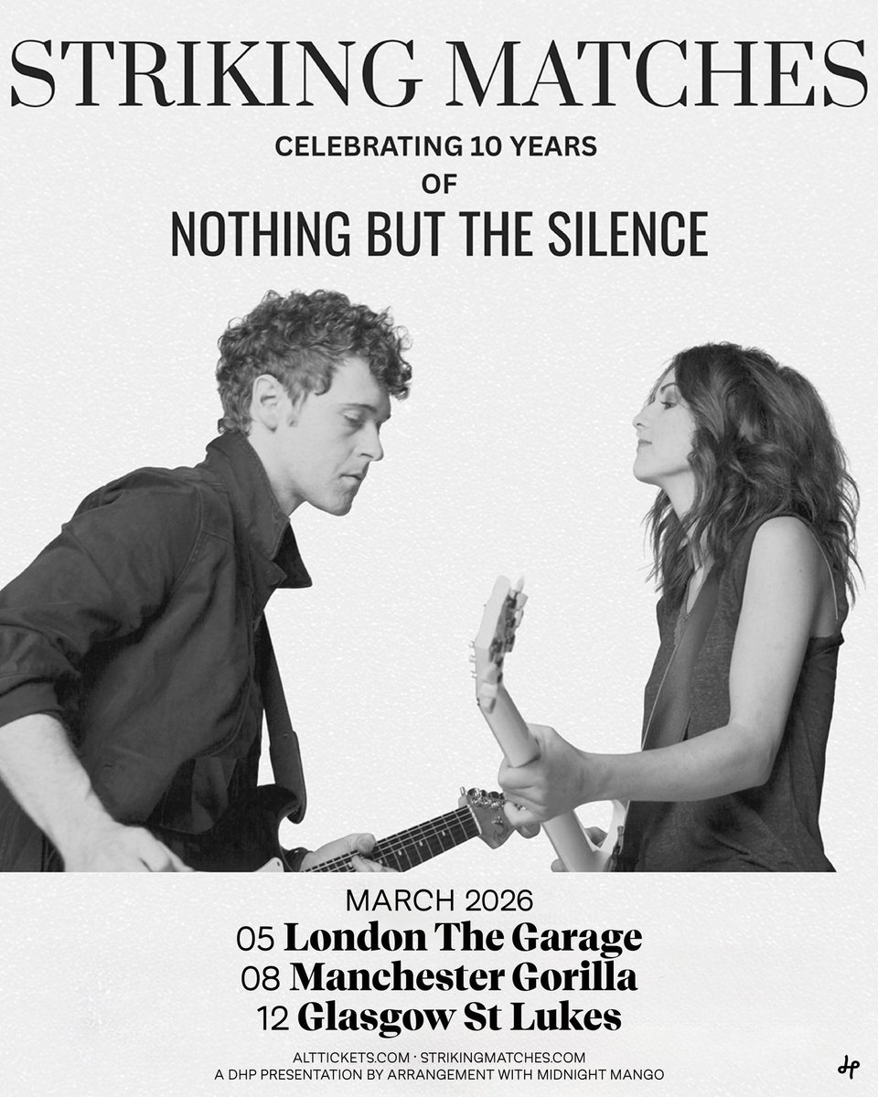 STRIKINGMATCHES's tweet image. We’re so excited to be coming back to the UK to celebrate 10 years of Nothing But The Silence! Tickets are on sale now! 🧡🇬🇧