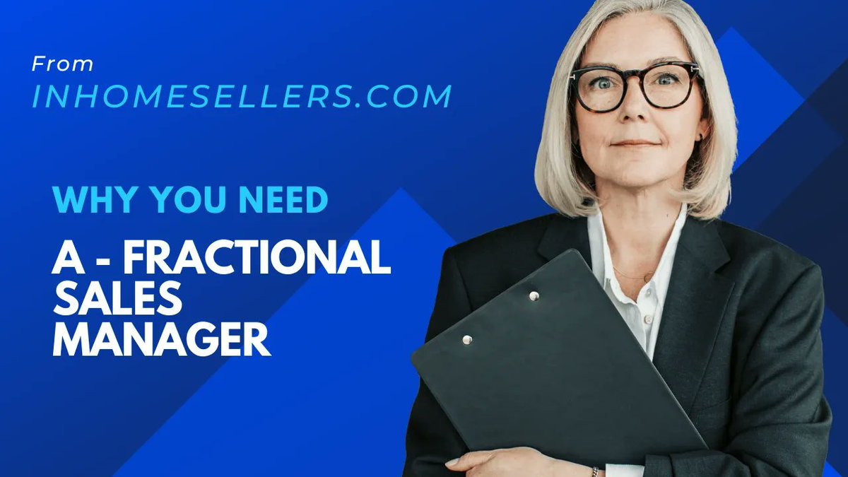 Why you need a Fractional Sales Manager from InHomeSellers.com inhomesellers.com/blog-for-in-ho… Sales Management via <a href="/dougbrooks/">Doug Brooks</a>