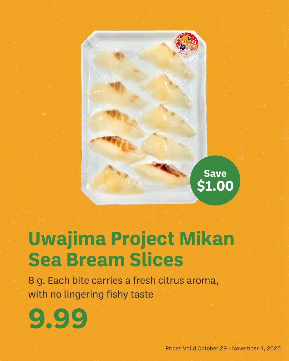 🛒 Stop by this week for our Weekly Specials, plus experience the vibrant flavors of Ehime, Japan during our Ehime Food Fair! 🍊🐟

📅 Food Fair runs through November 4 at all locations!

Learn more at: uwajimaya.com/weekly-special…

#WeeklySpecials #EhimeFoodFair #Uwajimaya97