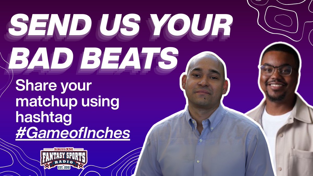 SiriusXMFantasy's tweet image. Did your team take an epic L? We want to see your bad #FantasyFootball beats. #GameofInches